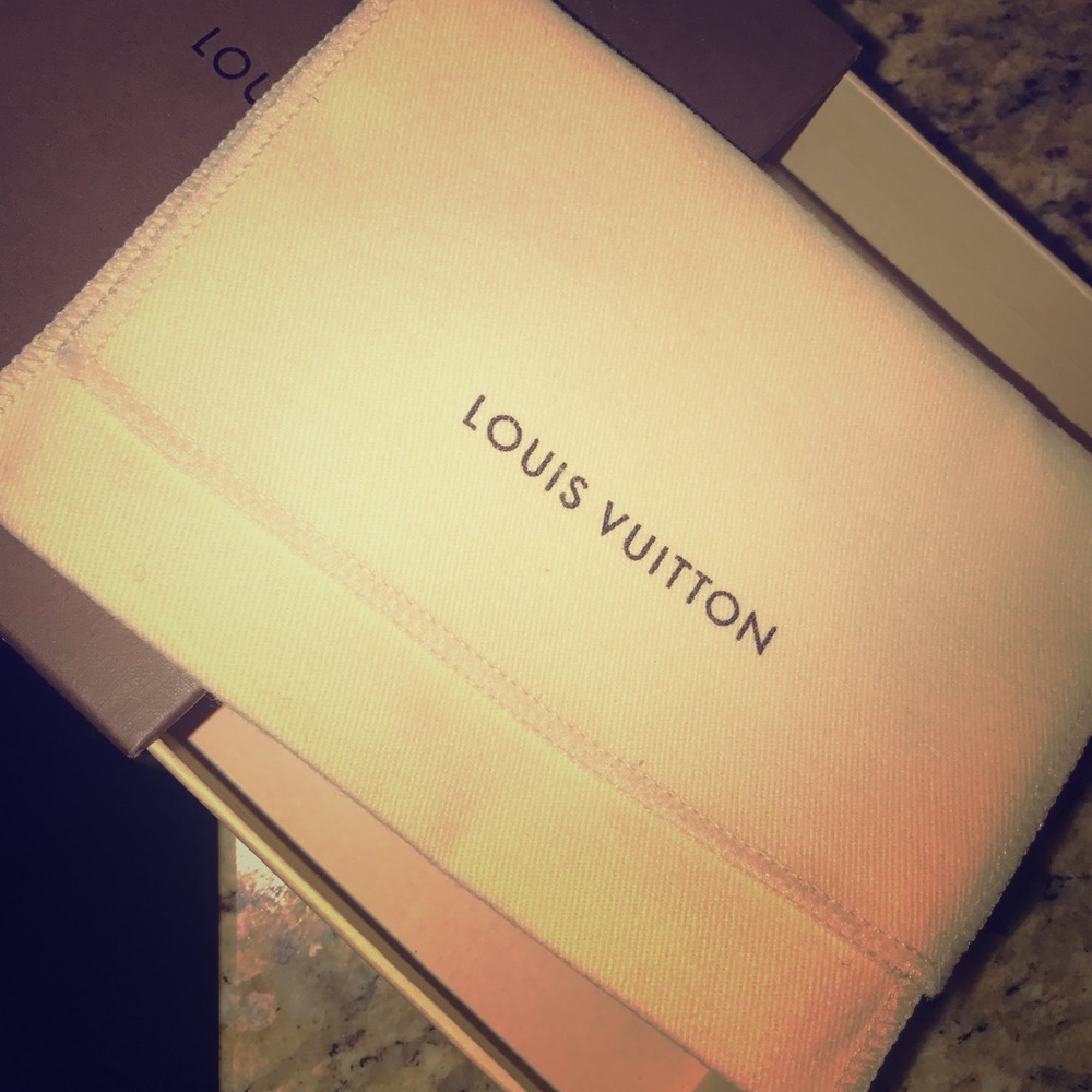 Authentic Louis Vuitton wallet box with dust bag